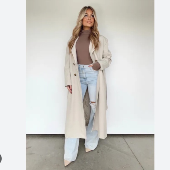 Fall Khaki Trench Coat Small/Medium - Picture 1 of 4